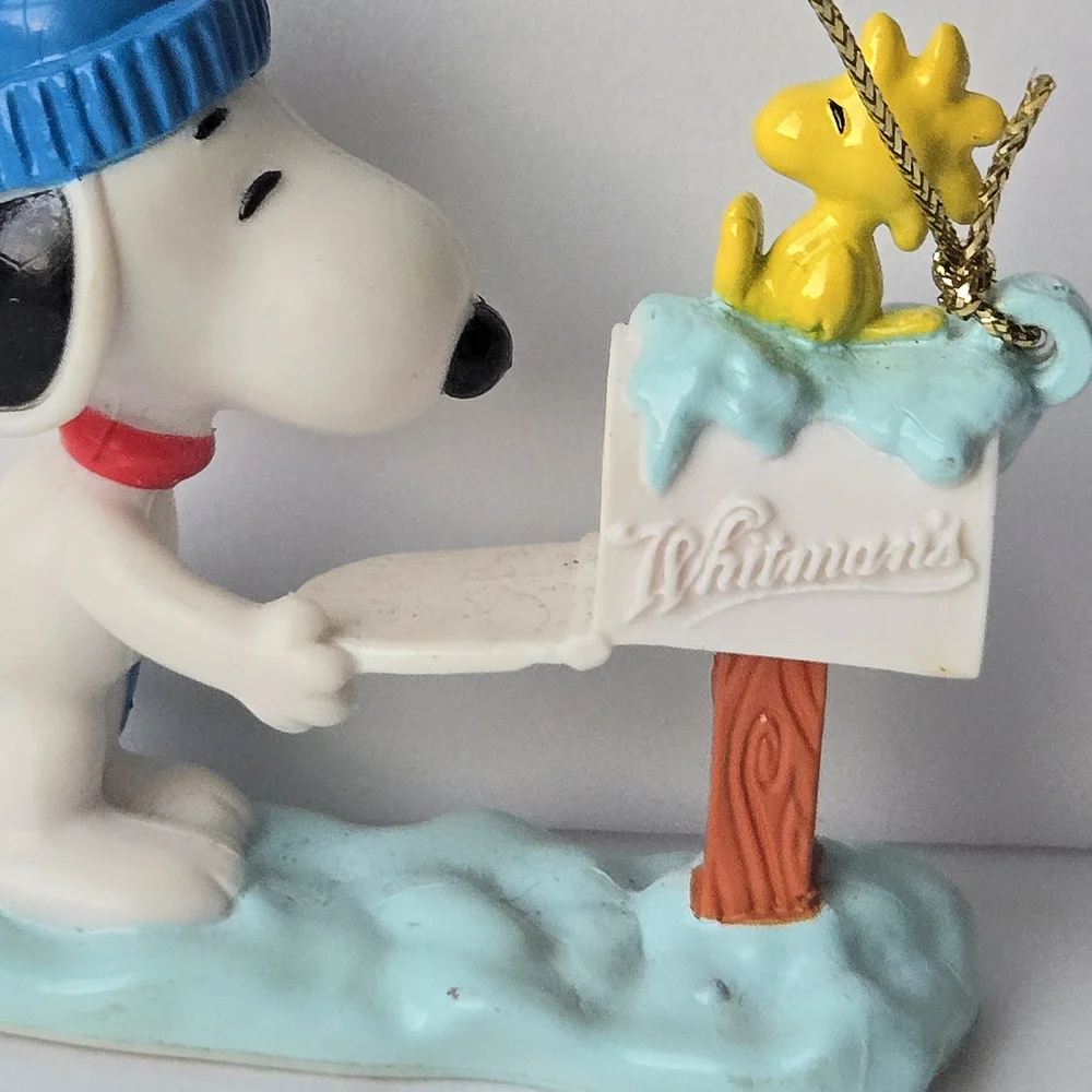 RARE Complete Sequenced Whitmans Peanuts Snoopy Woodstock Christmas Ornament Lot